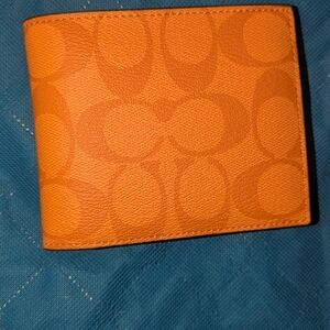 Coach Men's Orange Wallet